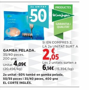 Hipercor GAMBA PELADA oferta