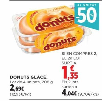 Hipercor DONUTS GLACÉ. oferta