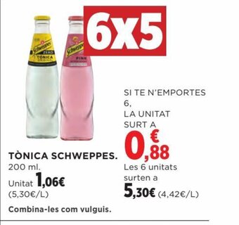 Hipercor TÒNICA SCHWEPPES. oferta