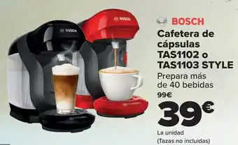 Carrefour Bosch cafetera de cápsulas tas1102 o tas1103 style oferta