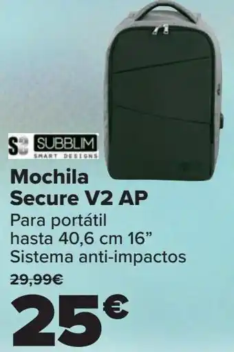 Carrefour Mochila secura v2 ap oferta