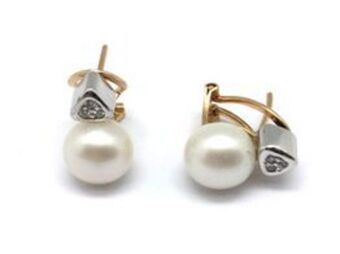 Cash Converters Pendientes oro 18k con perla oferta