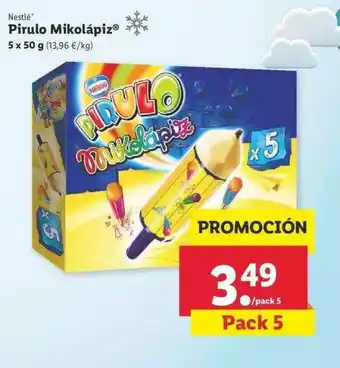 Lidl Nestlé Pirulo Mikolápiz 5 x 50 g oferta