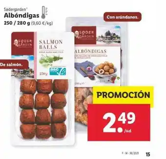 Lidl Sodergarden Albóndigas 250/280 g oferta