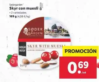 Lidl Sodergarden Skyr Con Muesli 169 g oferta