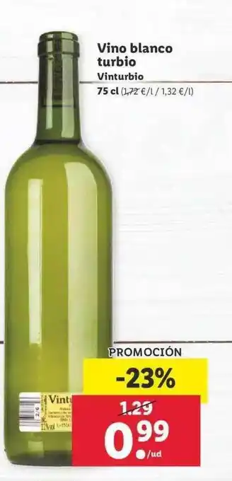 Lidl Vino Blanco Turbio Vinturbio 75 cl oferta
