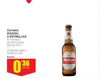 Makro Cerveza Mahou 5 Estrellas oferta
