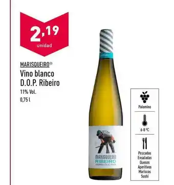 ALDI Marisqueiro Vino Blanco D.o.p. Ribeiro 0.75 l oferta