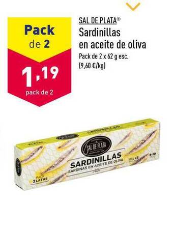 ALDI Sal De Plata Sardinillas En Aceite De Oliva oferta