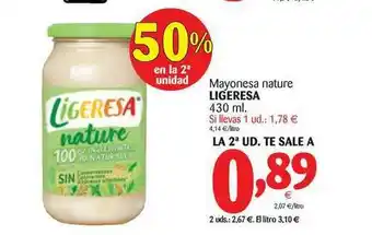 Alimerka Mayonesa Nature Ligeresa 50% En La 2a Unidad oferta
