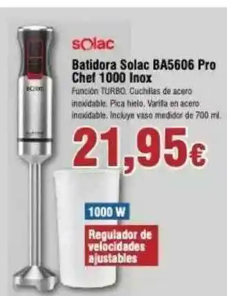 FROIZ Batidora Solac Ba5606 Pro Chef 100 Inox oferta
