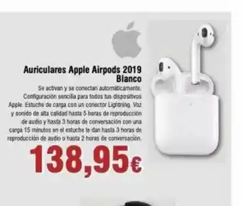 FROIZ Auriculares Apple Airpods 2019 Blanco oferta