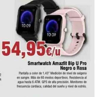 FROIZ Smartwatch Amazfit Bip U Pro Negro O Rosa oferta