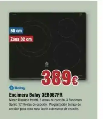 FROIZ Encimera Balay 3eb96fr oferta