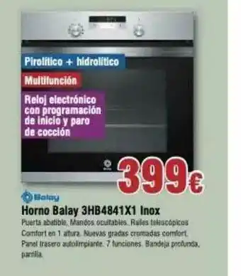 FROIZ Horno Balay 3hb481x1 Inox oferta