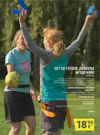 Decathlon Set De Fútbol Bandera Af100 Niño oferta