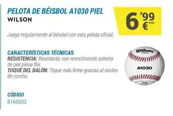 Decathlon Wilson Pelota De Béisbol A1030 Piel oferta