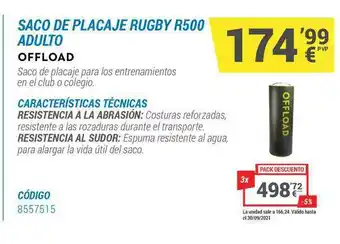 Decathlon Saco De Placaje Rugby R500 Adulto Offload oferta