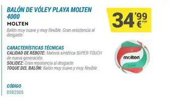 Decathlon Molten Balón De Vóley Playa 4000 oferta