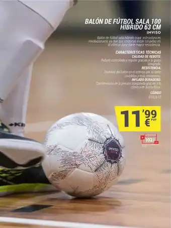 Decathlon Babón De Fútbol Sala 100 Hibrido 63 Cm oferta