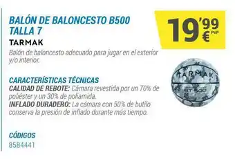 Balón De Baloncesto B500 Talla 7