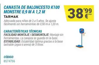 Decathlon Canasta De Baloncesto K100 Monstre 0.9 M A 1.2 M oferta