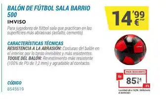 Decathlon Babón De Fútbol Sala Barrio 500 Imviso oferta