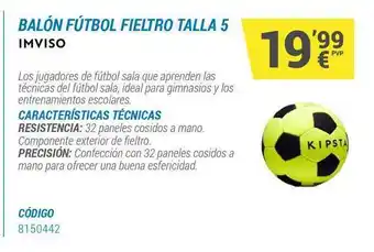 Decathlon Babón Fútbol Fieltro Talla 5 Imviso oferta