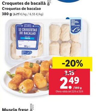 Lidl Croquetes de bacallà Croquetas de bacalao oferta