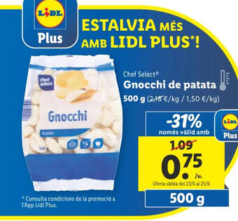 Lidl Gnocchi de patata oferta