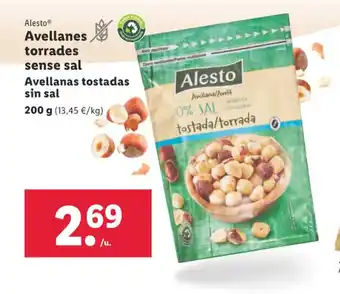 Lidl Avellanes torrades sense sal Avellanas tostadas oferta