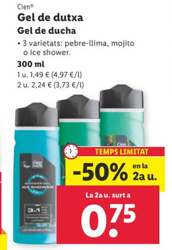 Lidl Gel de dutxa Gel de ducha oferta
