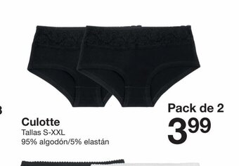 Zeeman Culotte Tallas S-XXL 95% algodón/5% elastán oferta
