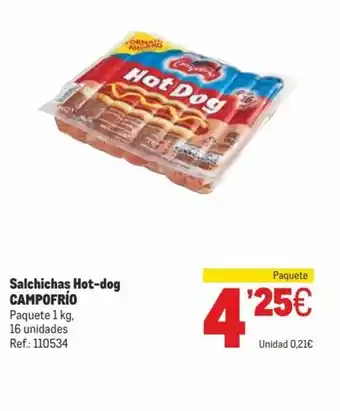 Makro Salchichas Hot-dog oferta