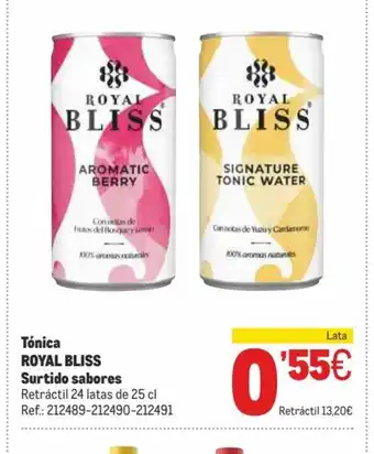 Makro Tónica ROYAL BLISS Surtido sabores oferta