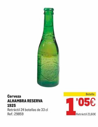 Makro Cerveza ALHAMBRA RESERVA 1925 oferta