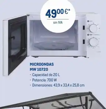 Makro MICROONDAS MW 10720 oferta
