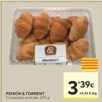 Caprabo PEIRÓN & TORRENT Croissants normals, 235g oferta