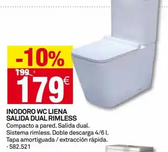 Bricoking INODORO WC LIENA SALIDA DUAL RIMLESS oferta