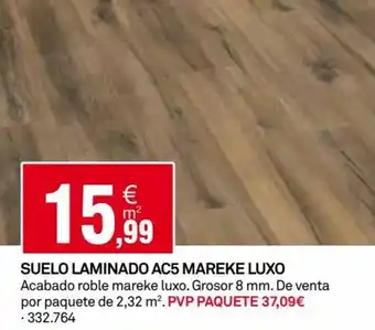 Bricoking SUELO LAMINADO AC5 MAREKE LUXO oferta
