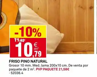 Bricoking FRISO PINO NATURAL oferta