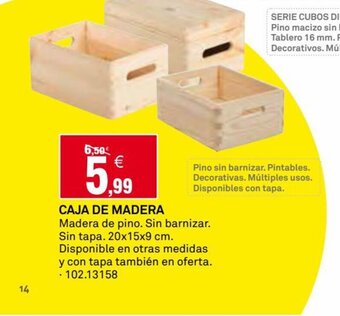 Bricoking CAJA DE MADERA oferta