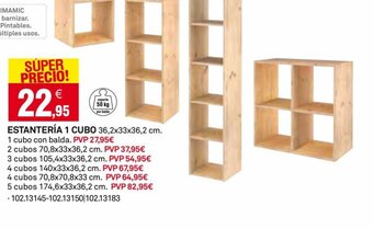 Bricoking ESTANTERÍA 1 CUBO oferta