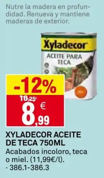 Bricoking XYLADECOR ACEITE DE TECA 750ML oferta
