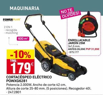 Bricoking CORTACÉSPED ELÉCTRICO POWXG6281 oferta