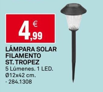 Bricoking LÁMPARA SOLAR FILAMENTO ST.TROPEZ oferta