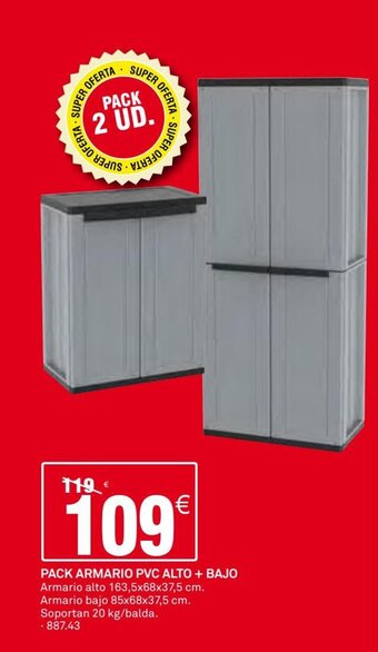 Bricoking PACK ARMARIO PVC ALTO + BAJO oferta