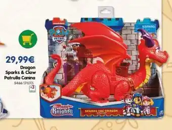Don Dino 29,99€ dragon sparks & claw patrulla canina 5466/sph205 +3 patrol knights claw sparks the dragon wi list warning oferta