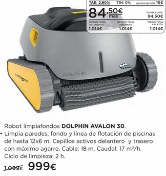Hipercor Robot limpiafondos DOLPHIN AVALON 30. oferta