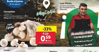 Lidl Champiñón 250g oferta